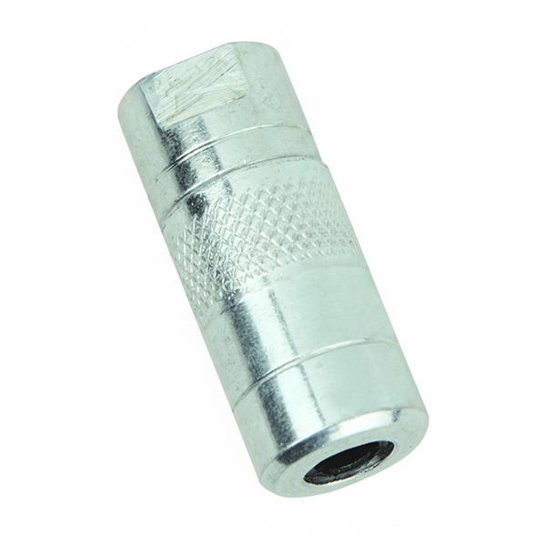 Groz Grease Gun Coupler 4-Jaw Steel Connector for Automotive Use