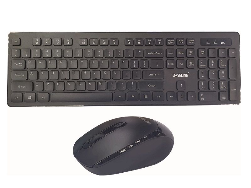 BASELINE Wireless Keyboard &amp; Mouse Optical Combo- (BL-COMBW801)
