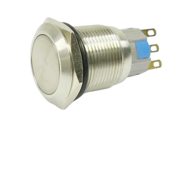 AVP19F-M4S - 19mm Momentary Push Button Switch, 2C/O, 5A, IP67