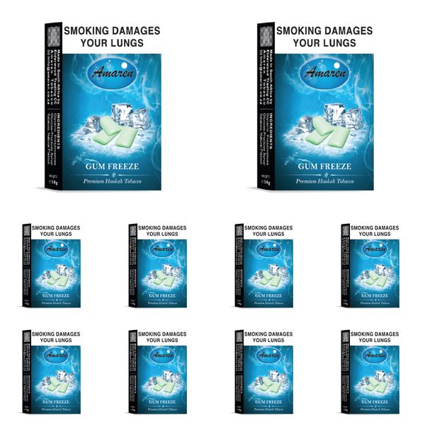 Amaren Hookah Flavor Carton - Gum Freeze (10 x 50g)