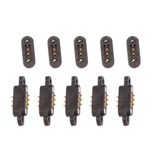 5 Pairs Spring Loaded Magnetic Pogo Pin Connector 3 Positions Magnets Pitch
