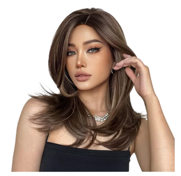 Women's Synthetic Wig, Medium Length 40cm, Lightly Wavy