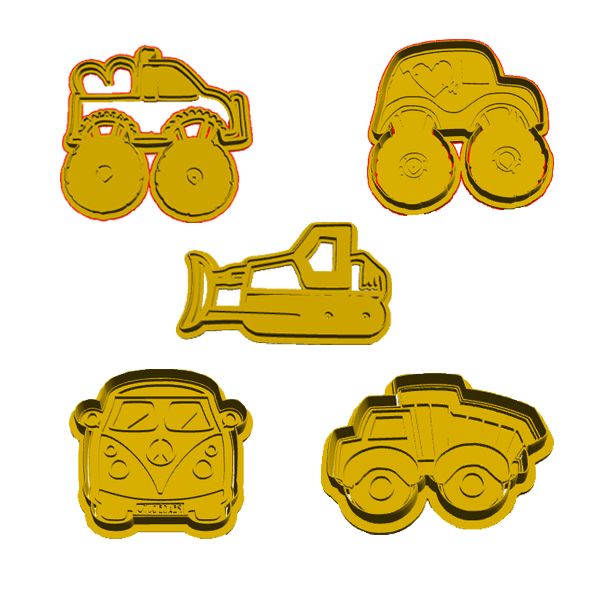 Transport Cookie Cutter Set 3
