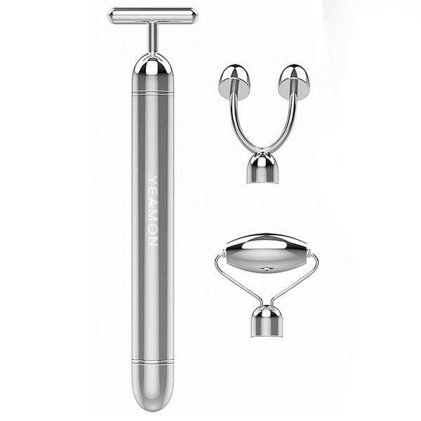Face Roller Metal Facial Massage Roller for Face Lift Portable Pumpkin