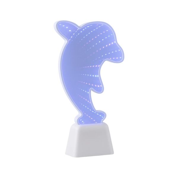 Ocean Glow Dolphin LED Infinity Light