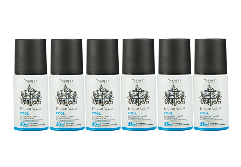 Yardley English Blazer Cool Roll On 6 x 50ml