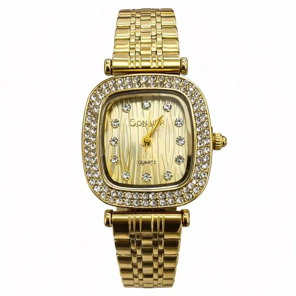 Womens Luxury Quarts Watch -Crystal Diamond Stainless Steel -1x Watch