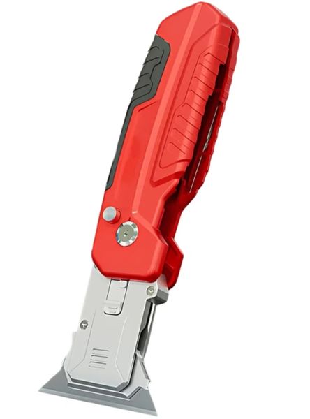 Utility Knife Scraper,2026 New 2-in-1 Folding Box Cutter with Blade Storage