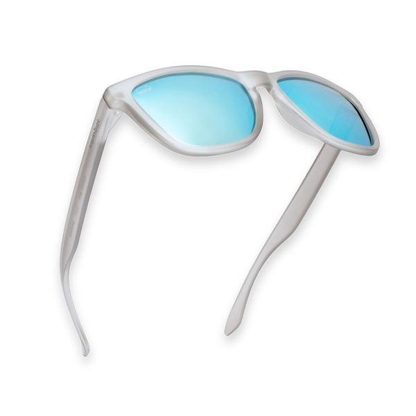 Wombat Stroke Mirrored Polarised Sunglasses - Ice Blue