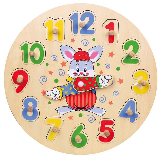 VIGA Extra Thick Wooden Clock Puzzle