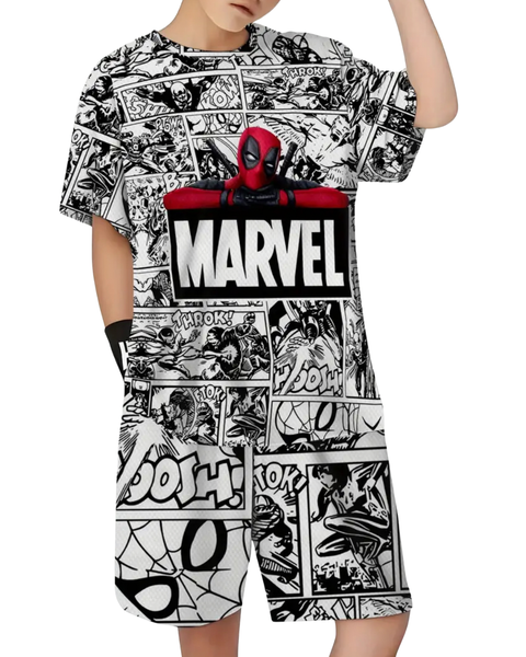 Kiddies Marvel 2 Piece Set - T-Shirt &amp; Shorts 13-14 Years