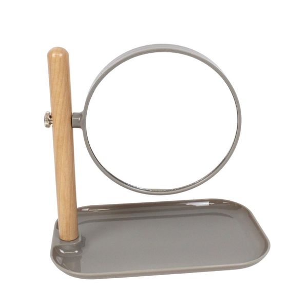 Make Up Mirror On Stand - 22x14x23 Cm - Grey
