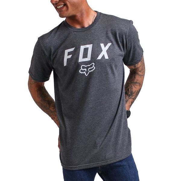 Fox-Legacy Moth Ss Tee-Heather Black