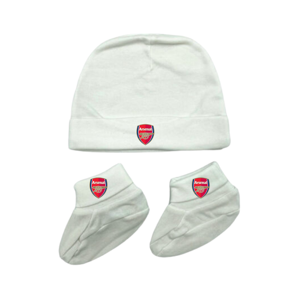 Katz Designs - Hat + Booties - Arsenal Inspired