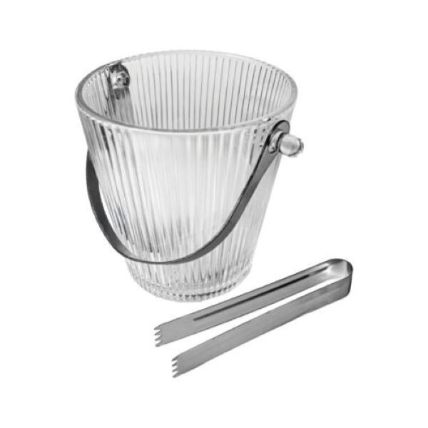 Ice Bucket With Tong Aqua 900ml
