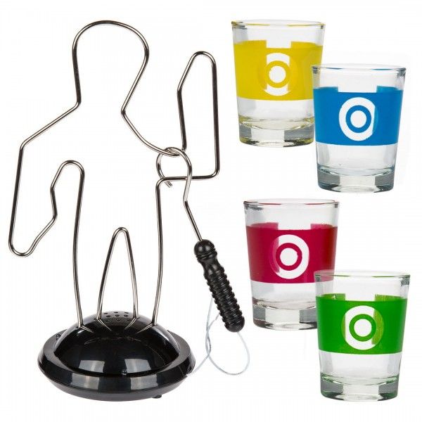 Hot Wire Drinking Game with 4 Shooter Glasses