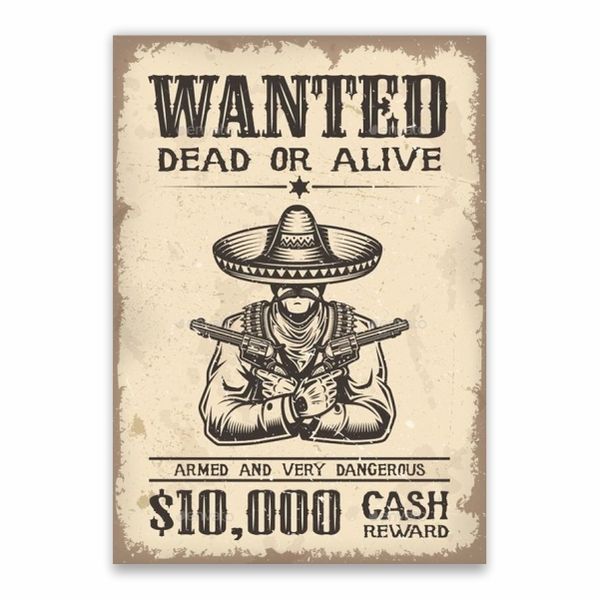 Wanted Dead Or Alive Poster - A1