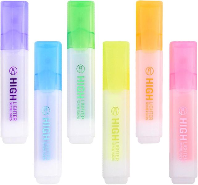 6 Pcs Highlighter Pens,Bible Highlighters and Pens No Bleed