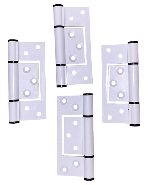 Aluminium White Single Hinges Flush 104 Combo 4