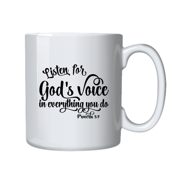 God's Voice Christian Theme Birthday Christmas Gift Cup Mug 402