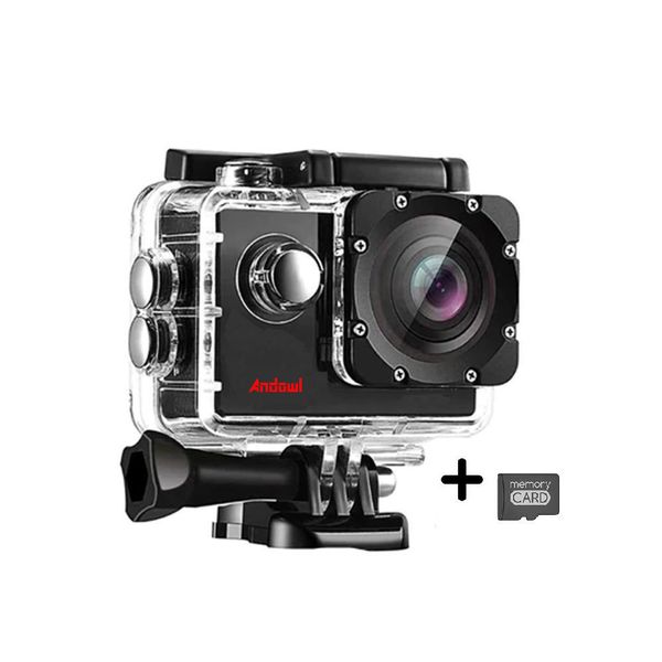 Andowl 4K Action Sports Camera 30m Water Resistant Remote Control SD Card