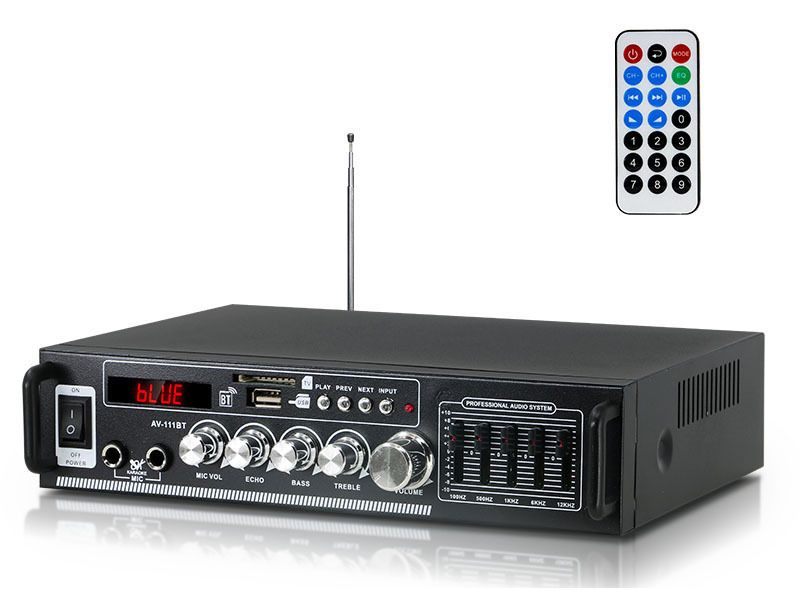 Home Amplifier with Equalizer, 5-Band EQ Audio Amplifier, RMS 60Wx2