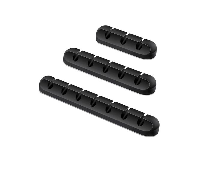 Admin Self Adhesive Silicone Cable Management Clips - 3 Piece Set