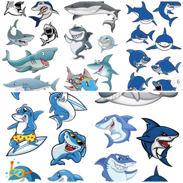 Kids Tattoos Cartoon Range - Shark Attack
