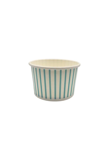 Blue Striped Ice Cream Tub - 120ml - Pack of 50