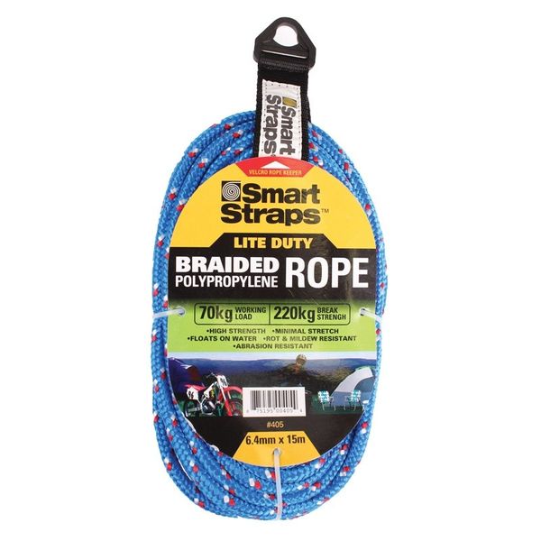 Saxon - Braided Polypropylene Rope - 6.4mm x 15m - Bulk Pack of 3