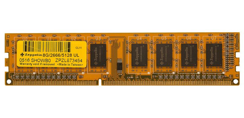 Zeppelin RAM 8GB DDR4 2666MHz, CL19 Desktop RAM Memory Module