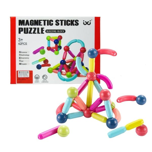 Magna-Bars - Magnetic Blocks - STEM Toys for Kids - 42 Piece