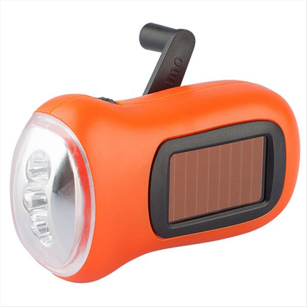 Hand Crank Solar Flashlight LED Emergency Light Tent Flashlight Emergency H