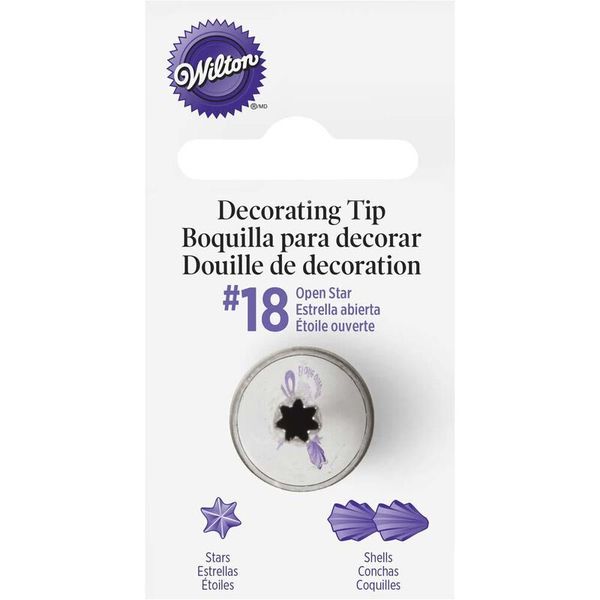 Wilton Open Star Icing Nozzle Tip 4 Piping Decorating Shells Zigzag Flowers