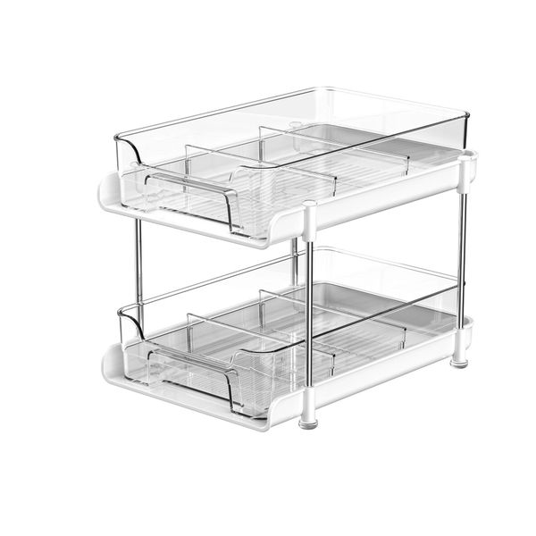 Delamu 2-Tier Multi-Purpose Under Sink Bathroom Cabinet Organizer