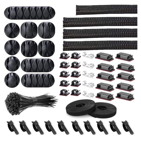 Tool DIY Multi Use Computer Cable Management Clips Jumbo Set of 126pcs