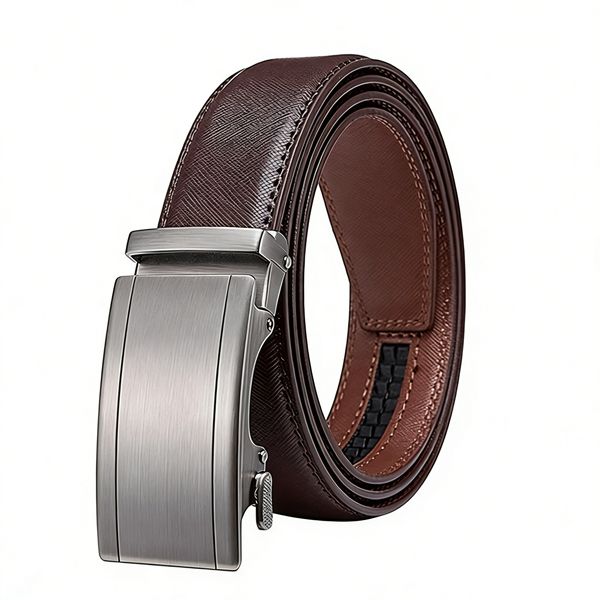 Mens Belt Leather Ratchet Belt - Customizable Fit, Effortless Style (120cm)