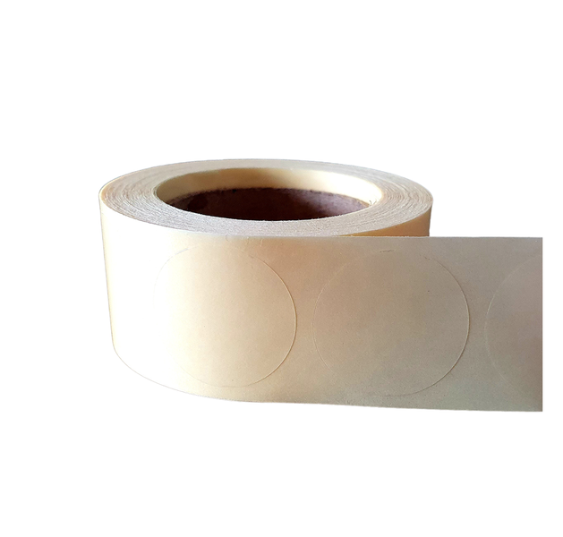 EMPORIUM Clear Transparent Round Stickers - 25mm - 500 Stickers