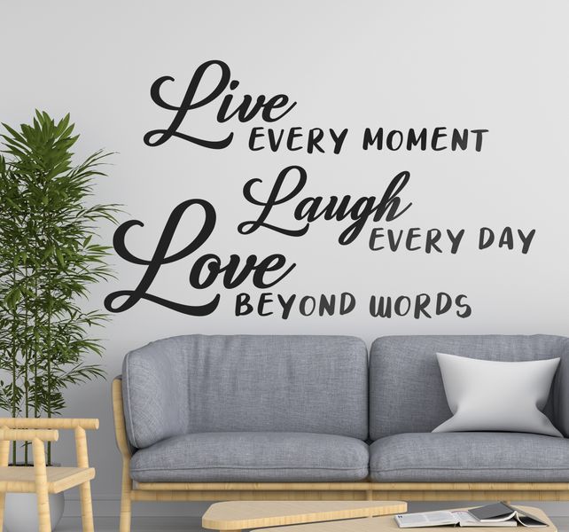 Imaging Architects Live Moment, Laugh Day and Love Beyond Wall Decal