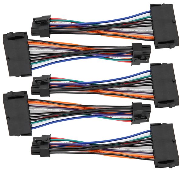 5 Pieces ATX 24Pin-12Pin Adapters, 15cm, for Desktop