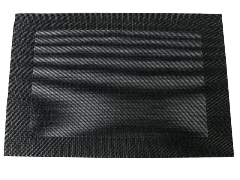 Placemat Polyester Rectangular PV Coating Black Gold
