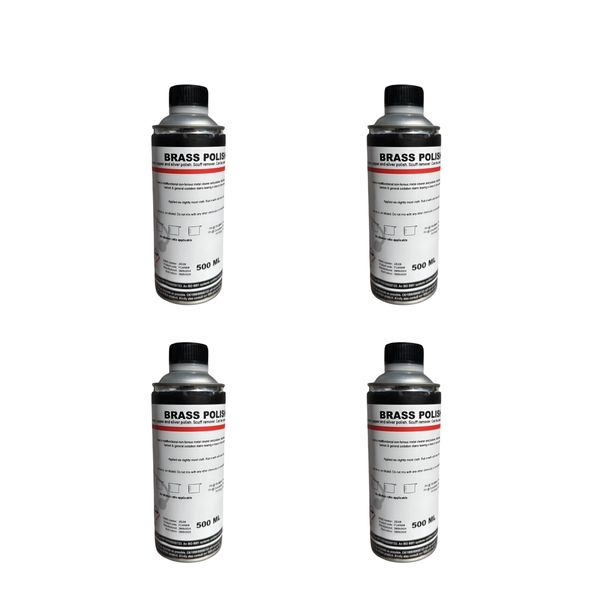 4 Pack Brass Polish 500ml - Professional Metal Polish