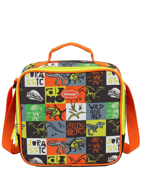 Motarro Dinosaur Lunch Bag | Kids Insulated Lunchbox Bag | Black Green