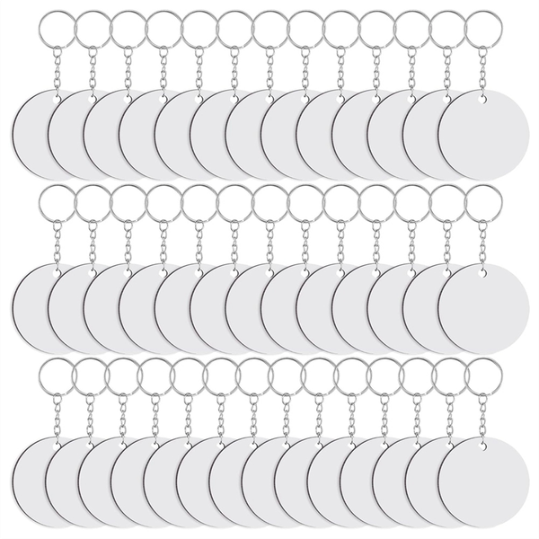 Round Sublimation Keychain Blanks Double Side Heat Transfer Blanks