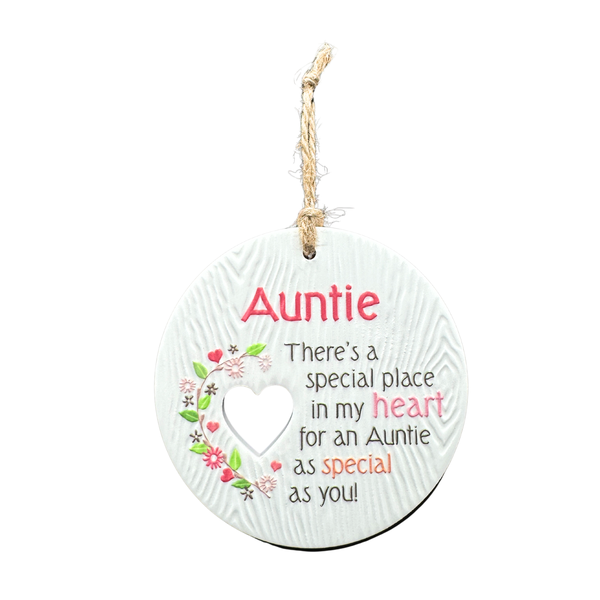 Piece of My Heart Ceramic Plaque - Auntie