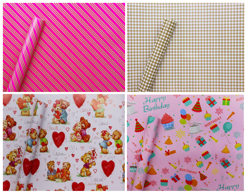 Premium Gift Wrapping Papers x 12 Rolls (53x75cm ) Set B Buy Online