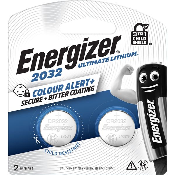 Energizer 3v Ultimate Lithium 3-in-1 Child Shield CR2032 Card 2