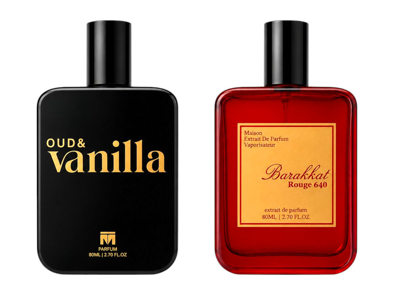 Ladies 2-Pack Perfume Set (80ml) -OUD &amp; Vanilla + Barakkat Rouge 640