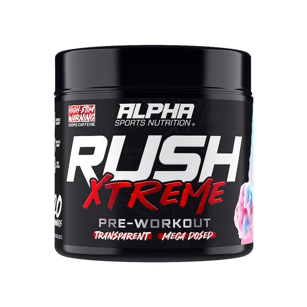 Alpha Sports Nutrition Rush Xtreme - Pre Workout - Cotton Candy - 400g