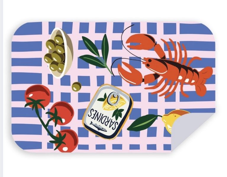 Bobums Microfibre XL Printed Towel - Picnic PRXL3772